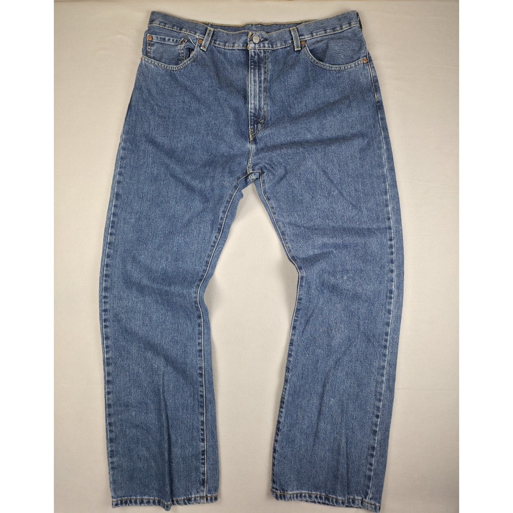 Levi's 517 Boot Cut Jeans Mens 40x34 Blue Denim Waterless Red Tab EUC